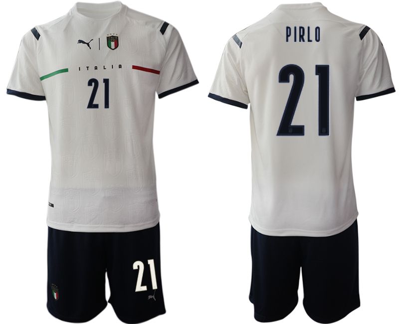 Men 2020-2021 European Cup Italy away white #21 Soccer Jerseys